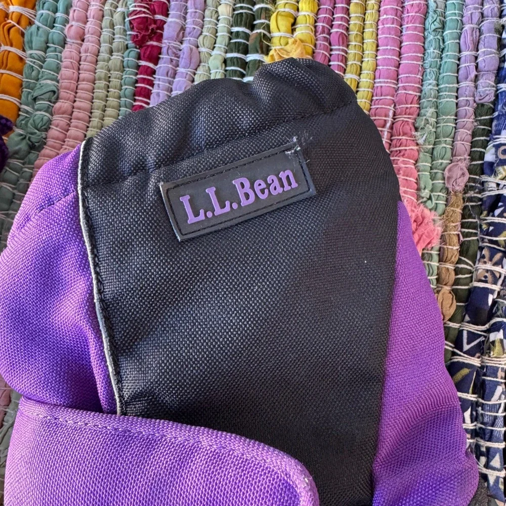 LL Bean Kids 5 Snow Boots Purple Black Nylon PVC Winter ONA82 USA Assembled